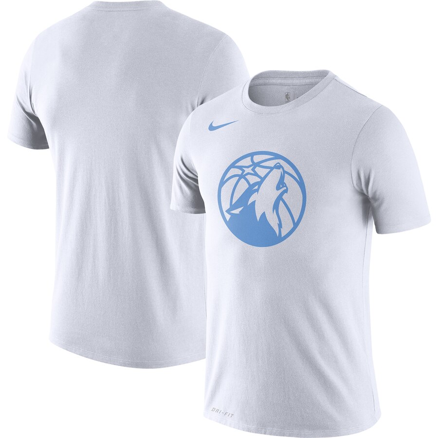 Men 2020 NBA Nike Minnesota Timberwolves White City Edition Logo DFCT Performance TShirt->memphis grizzlies->NBA Jersey